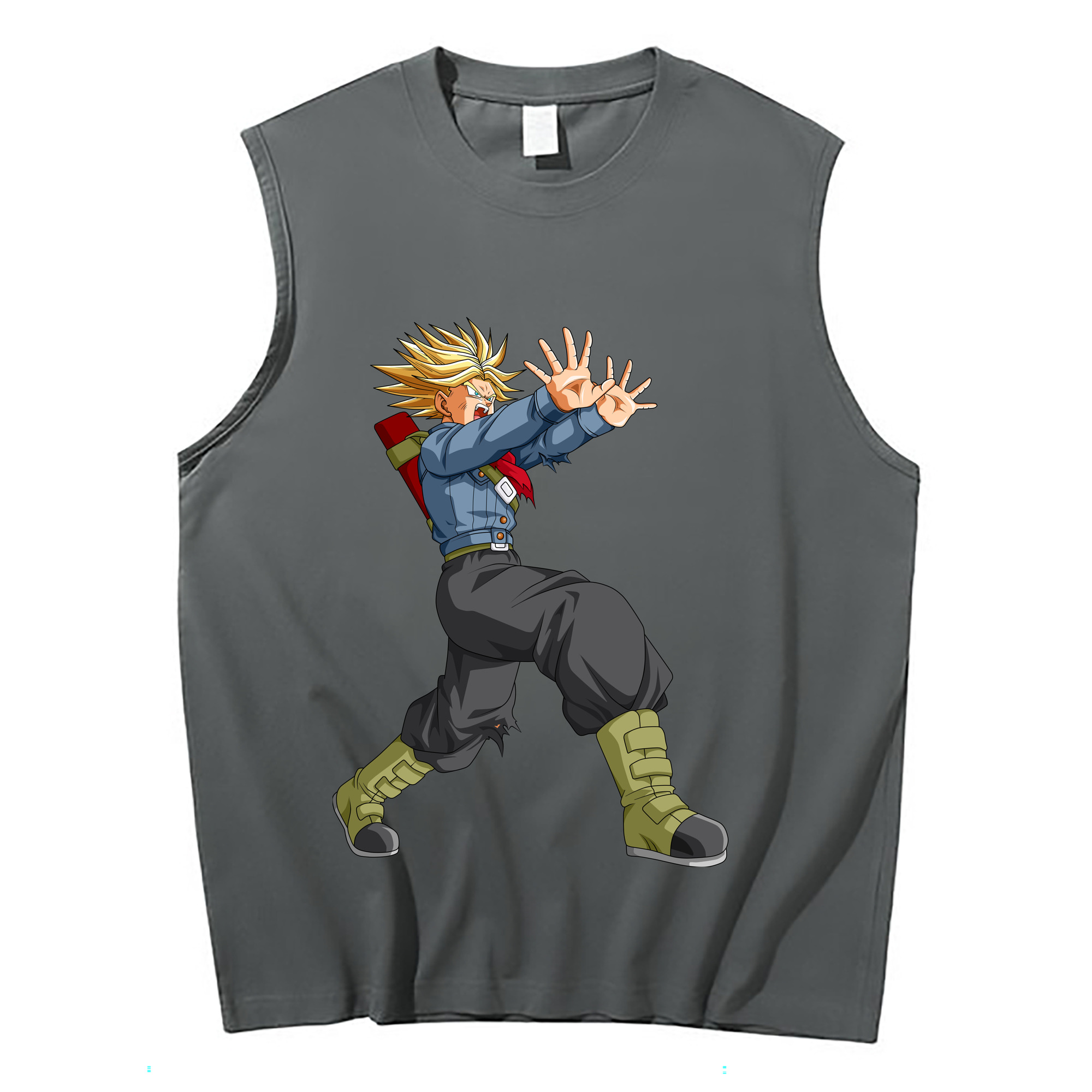 （画像用） ドラゴンボール トランクス（Torankusu）DRAGON BALL Trunks コットン100％タンクトップ（フロントプリント）